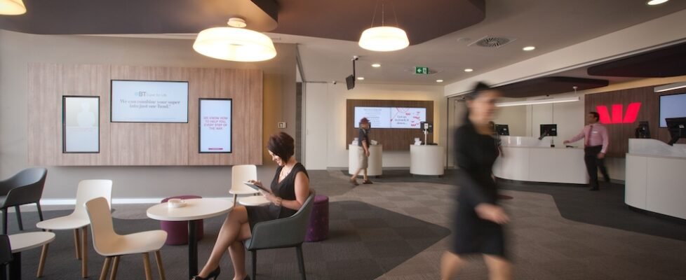 Westpac Sherwood Brisbane- Relationship Manager, Premium Financial Services Alicia Hall uses one if the IPads in the branch.